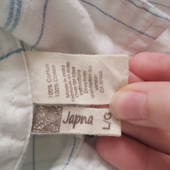 EUC White Plaid Button-down Shirt - Picture 3 of 3